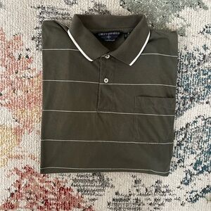 Vintage men’s striped polo Chesterfield Worldwide XL Forest Green Stripe Polo